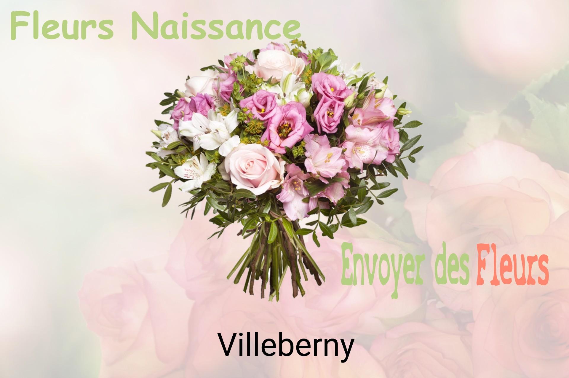 Bouquet de fleurs de naissance livré à Villeberny